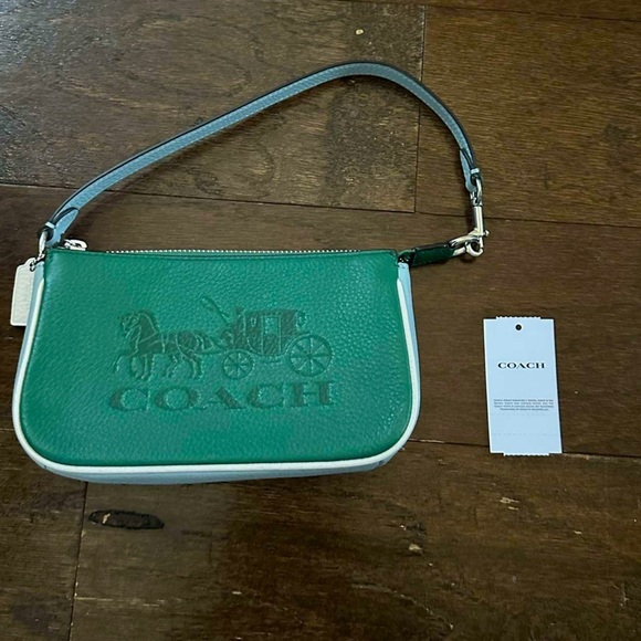Coach- Nolita green colorblock handbag-NWT Retail $188 - Picture 6 of 12